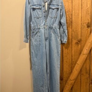 Light Wash Denim Jumpsuit